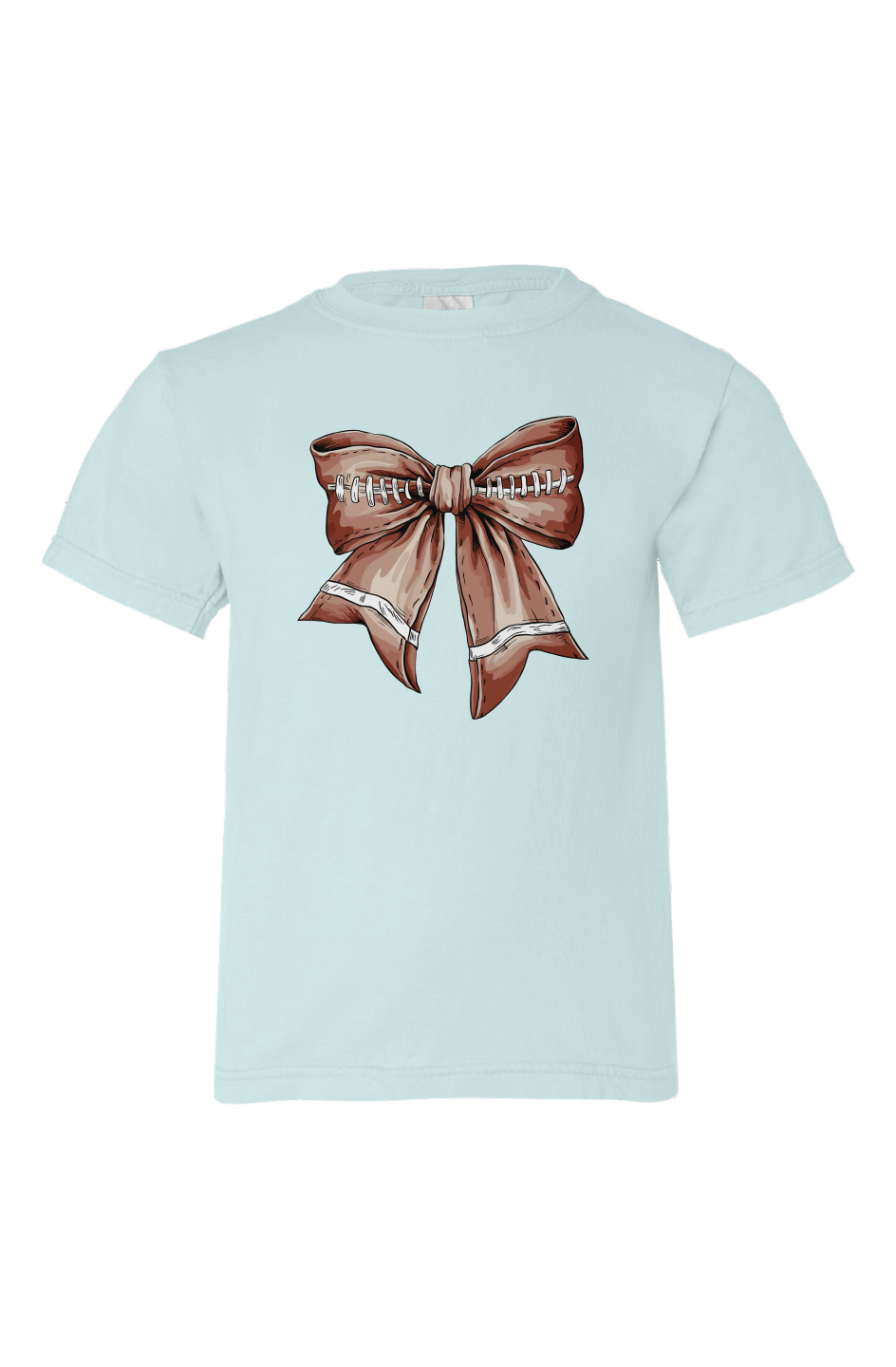 Football Bow 100 Organic Cotton Tee