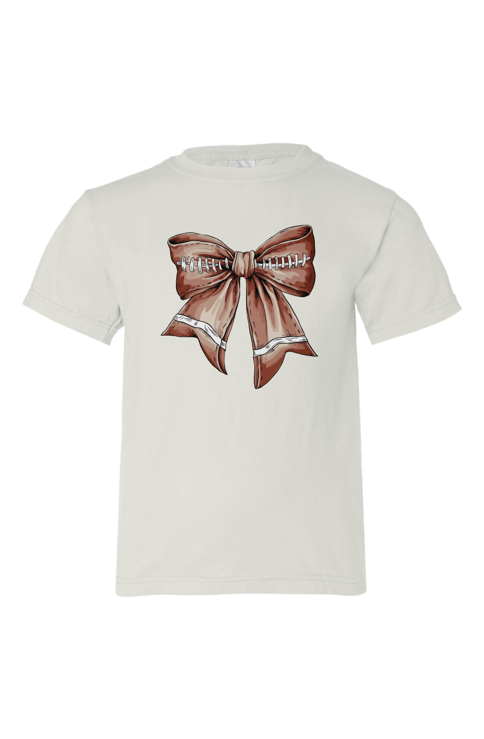 Football Bow 100 Organic Cotton Tee