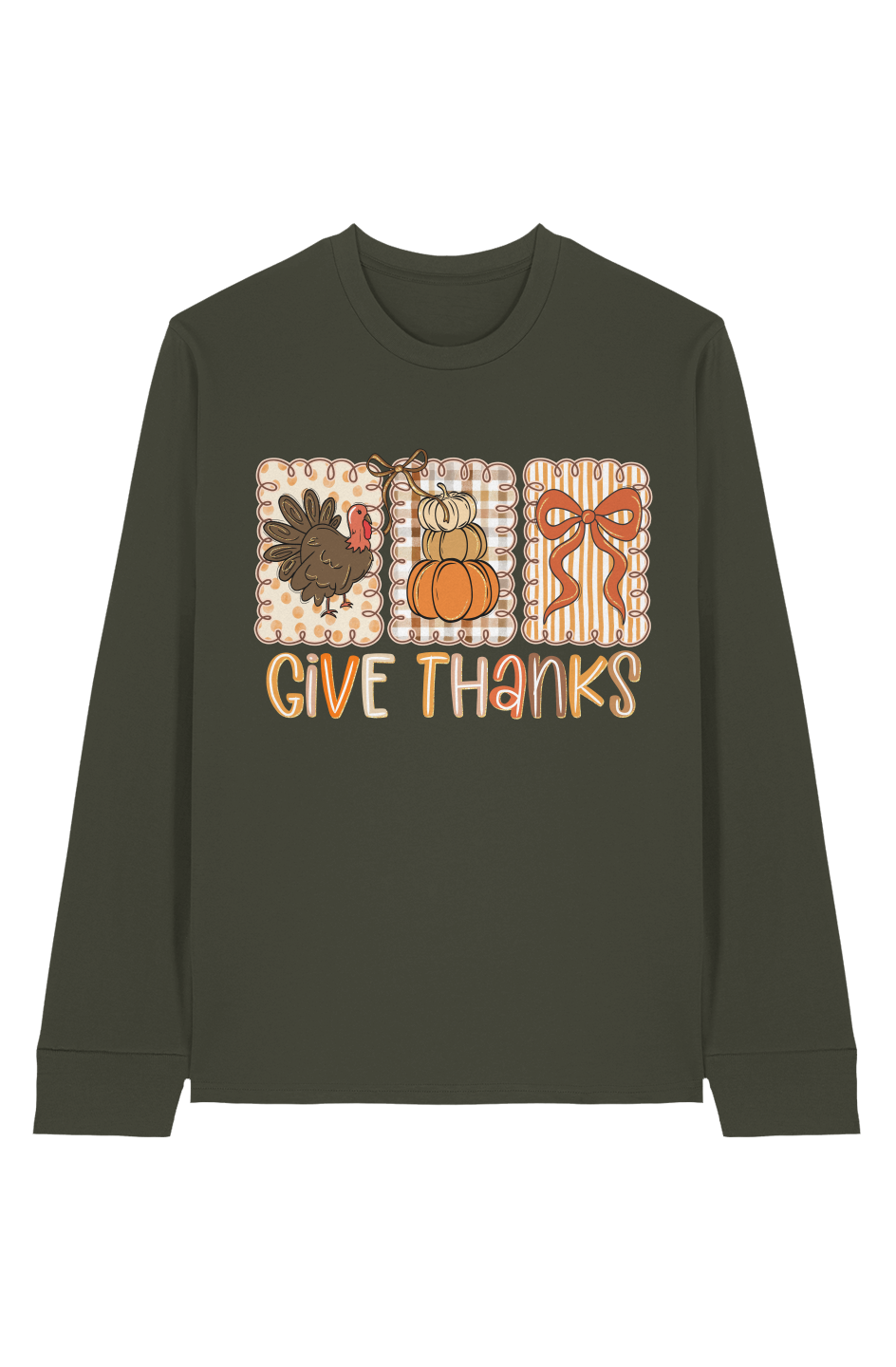 Give Thanks 100 Organic Cotton Long Sleeve Tee
