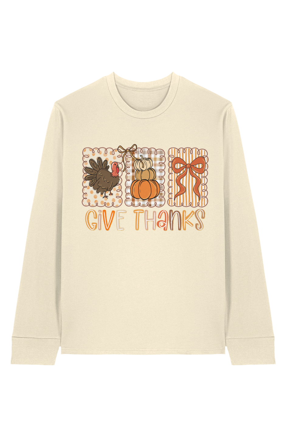 Give Thanks 100 Organic Cotton Long Sleeve Tee