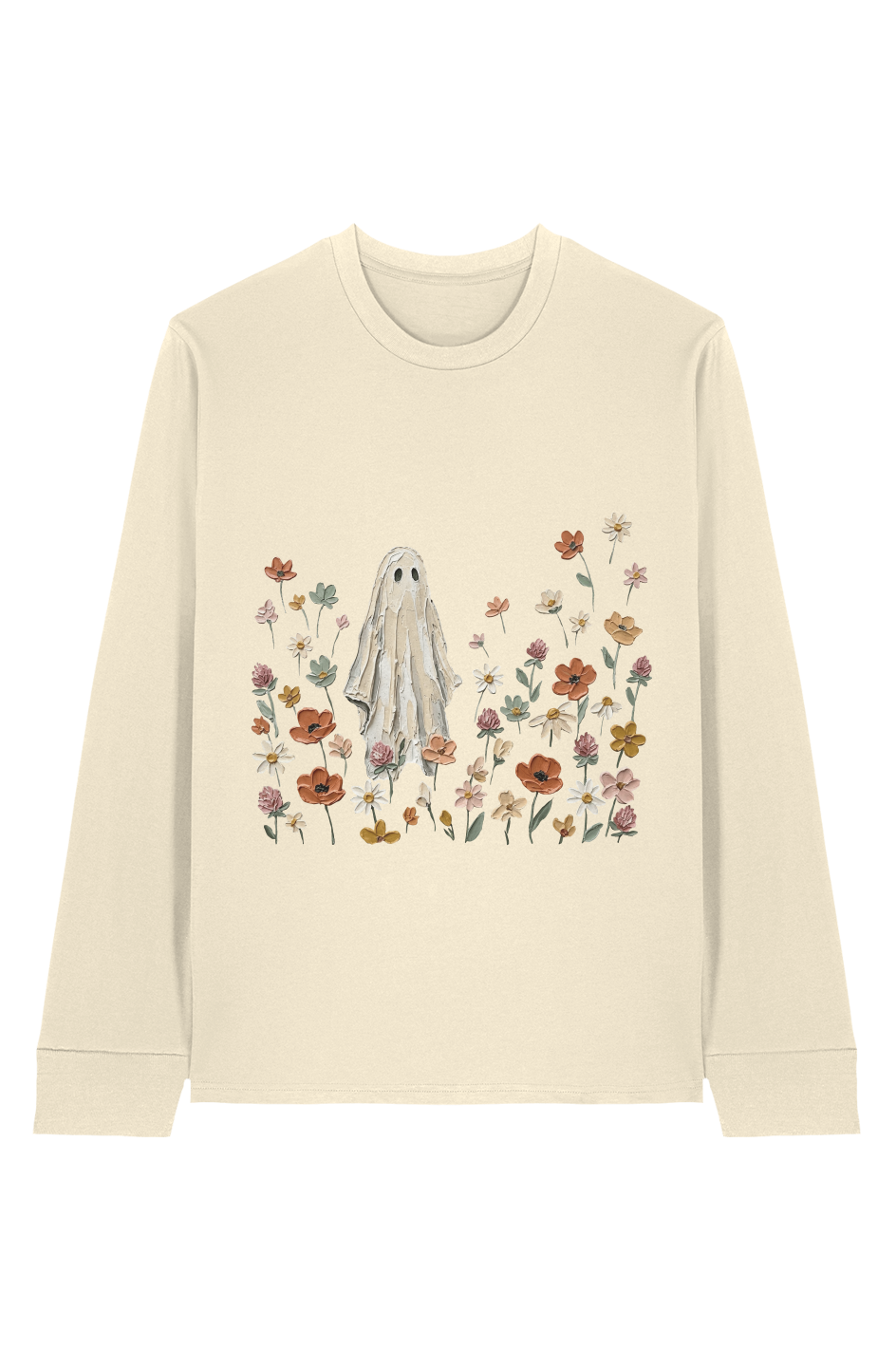 Ghost Flowers 100 Organic Cotton Long Sleeve Tee
