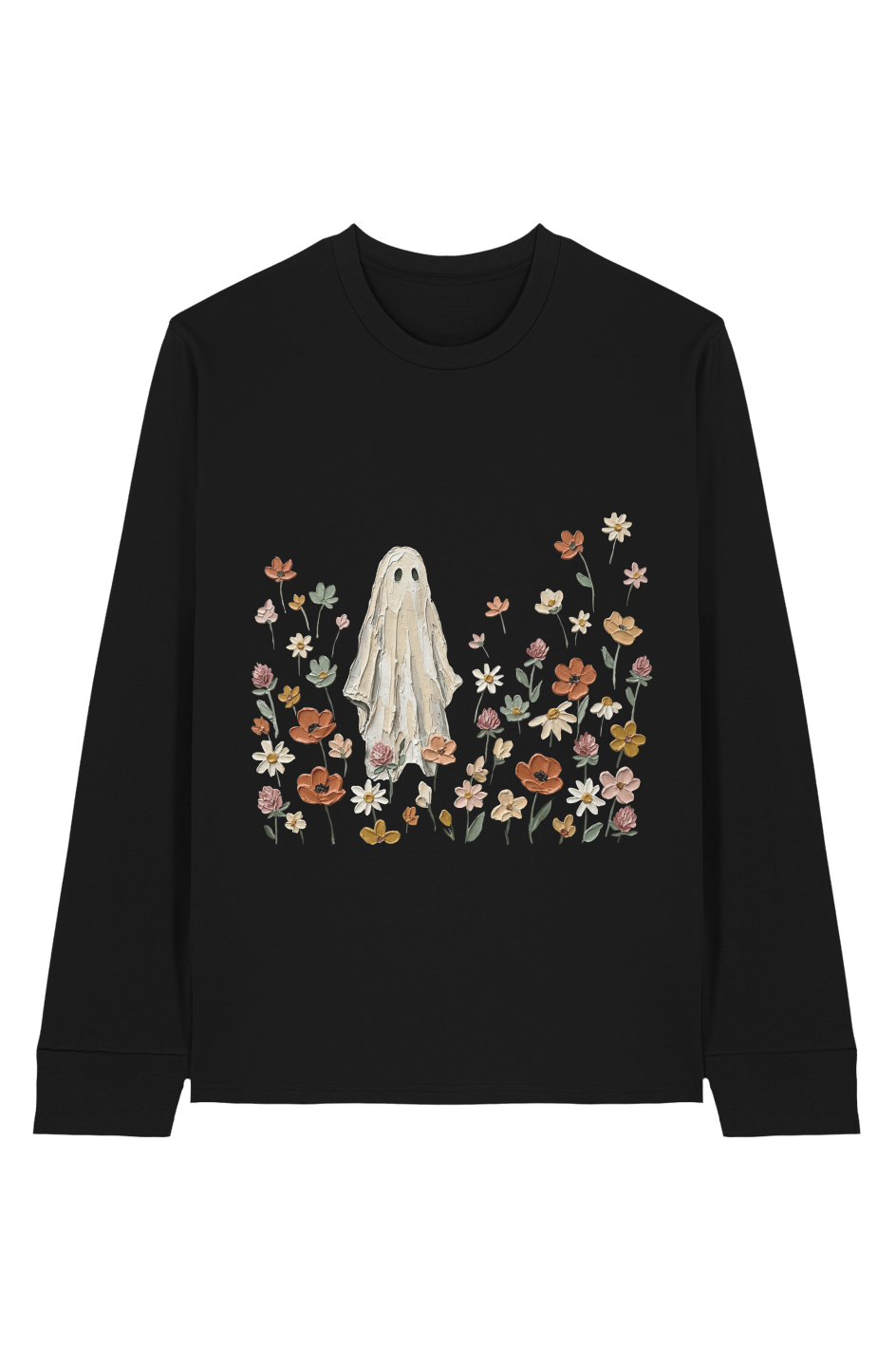 Ghost Flowers 100 Organic Cotton Long Sleeve Tee