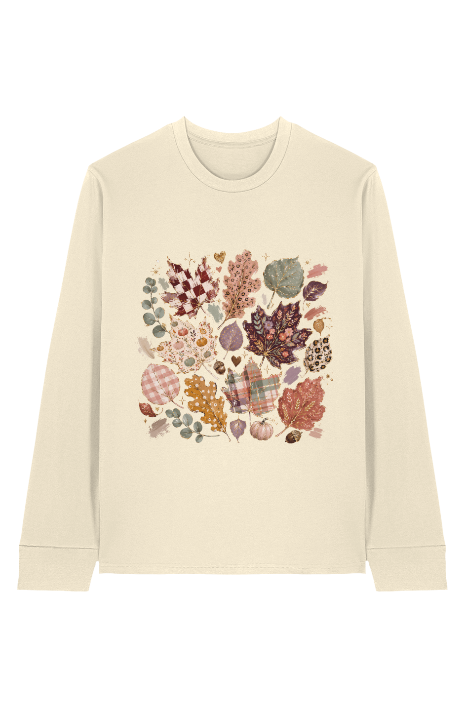 Fall Leaves 100 Organic Cotton Long Sleeve Tee