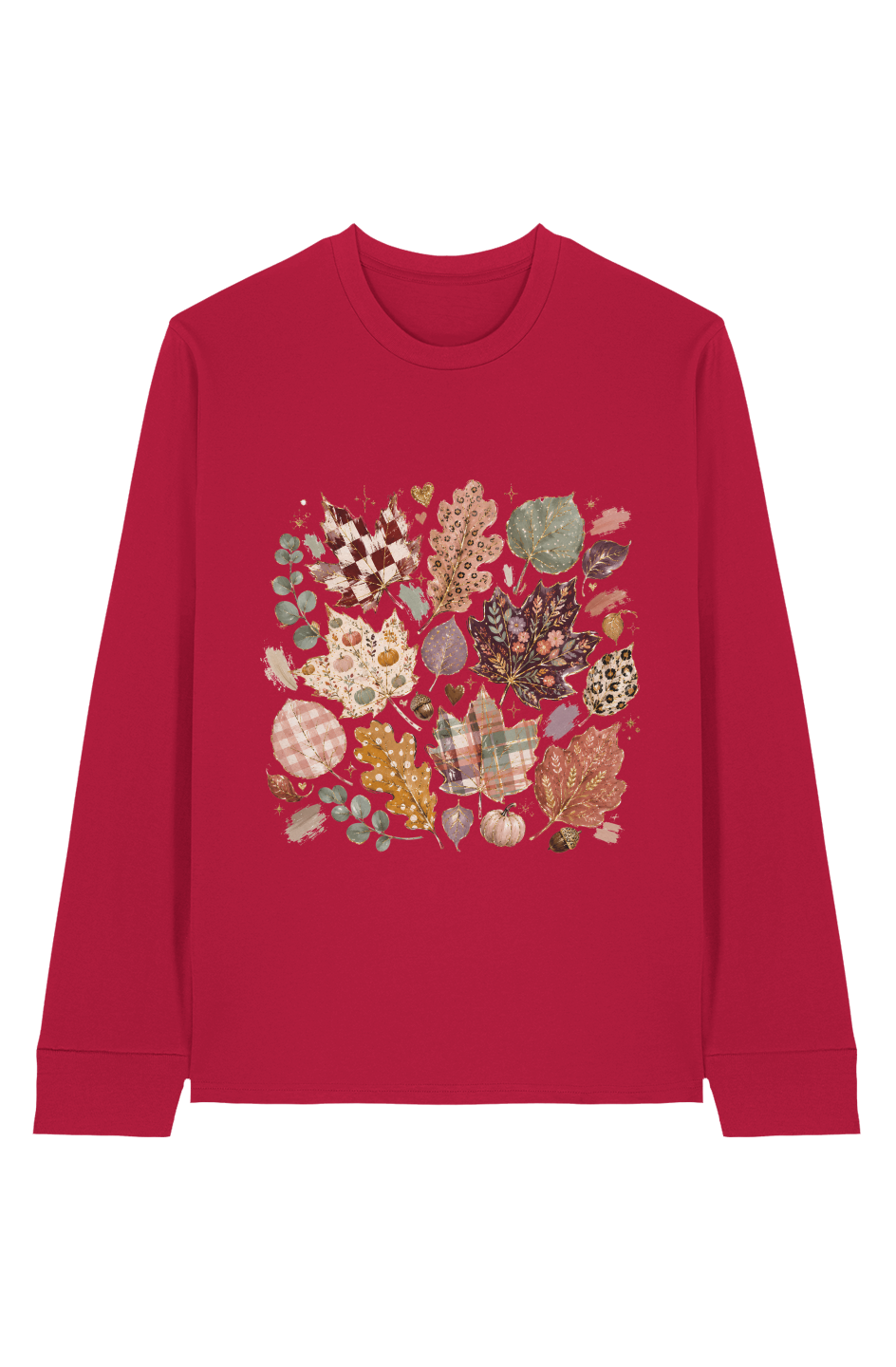 Fall Leaves 100 Organic Cotton Long Sleeve Tee