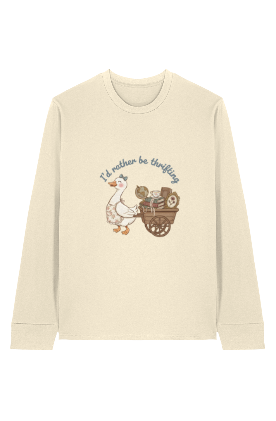 Rather be Thrifting 100 Organic Cotton Long Sleeve Tee