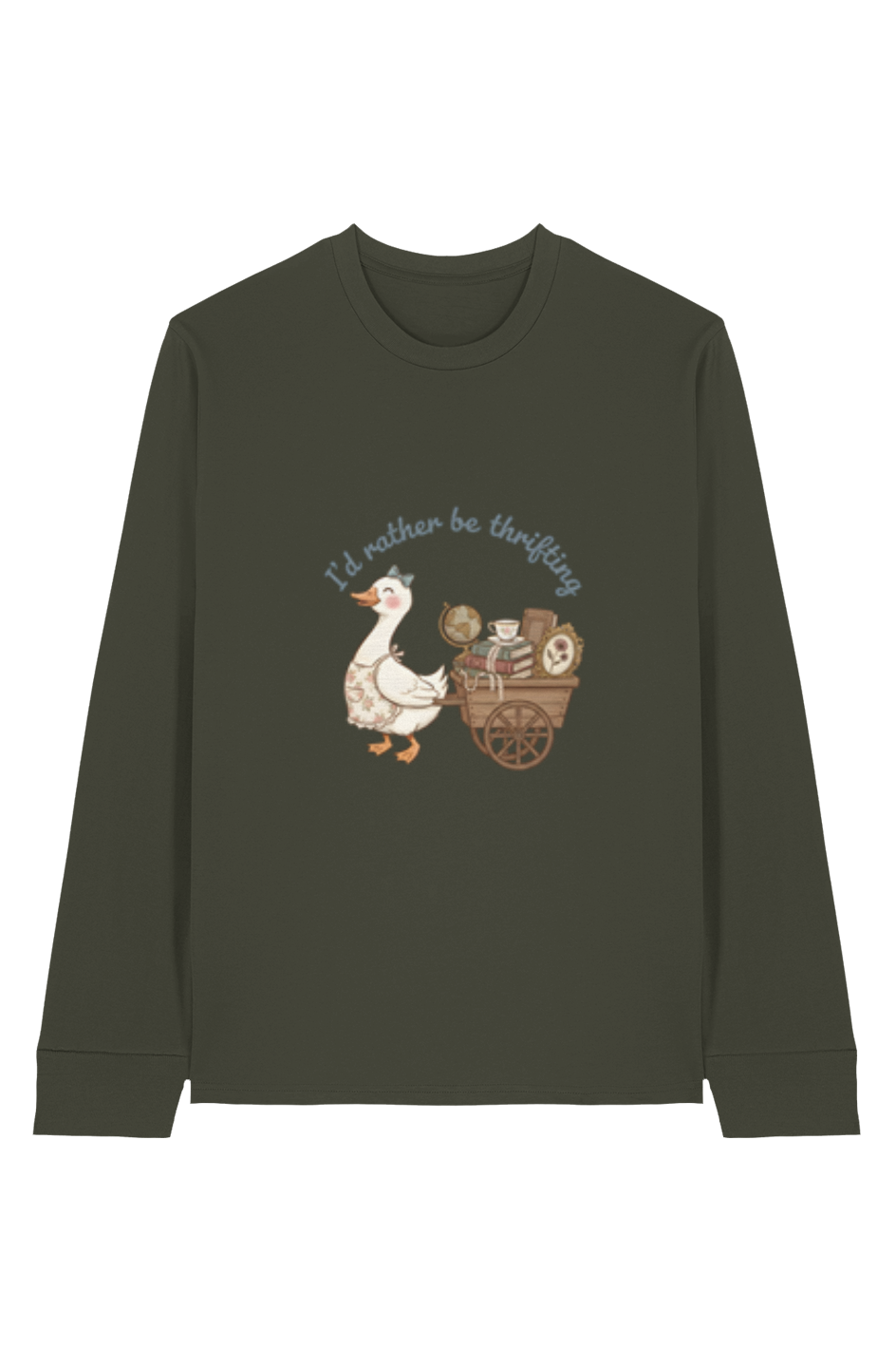 Rather be Thrifting 100 Organic Cotton Long Sleeve Tee