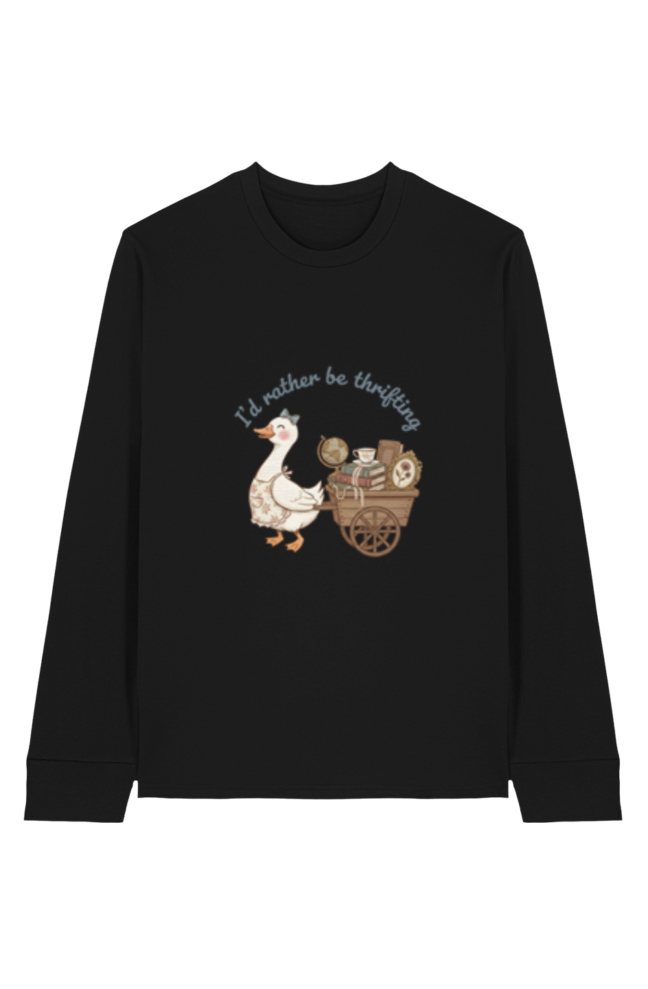 Rather be Thrifting 100 Organic Cotton Long Sleeve Tee