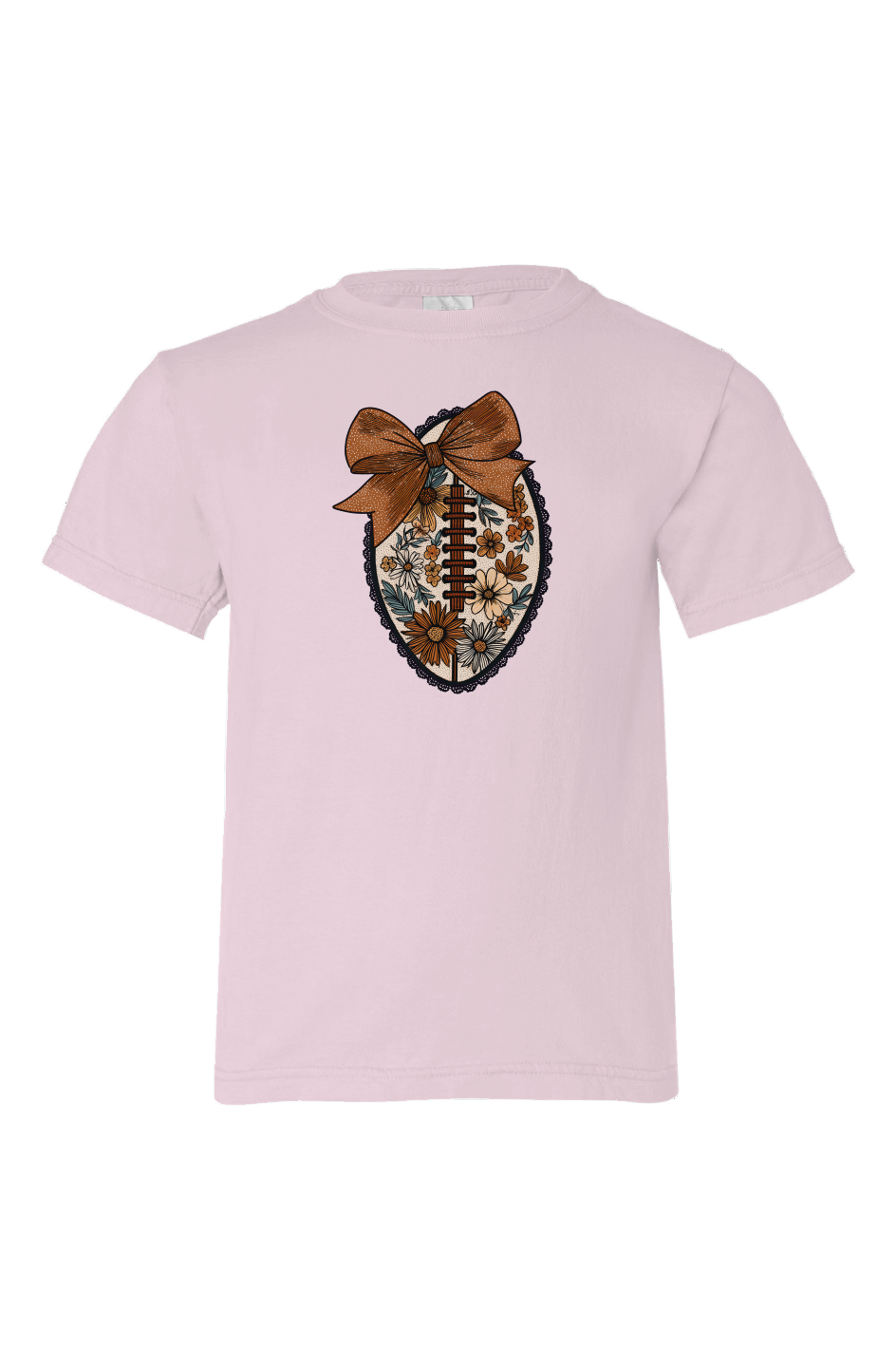 Football Floral Kids 100 Organic Cotton Tee