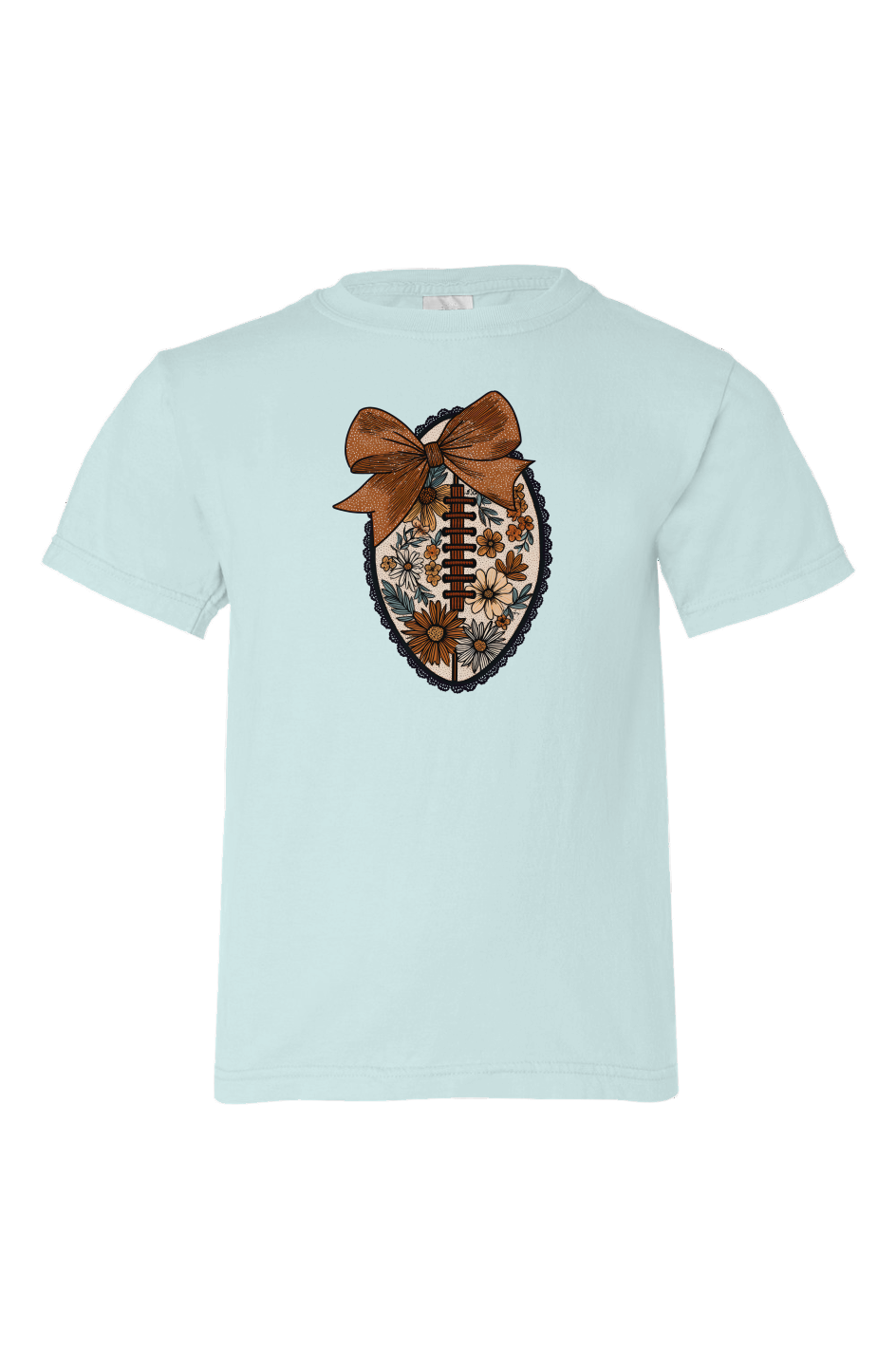 Football Floral Kids 100 Organic Cotton Tee
