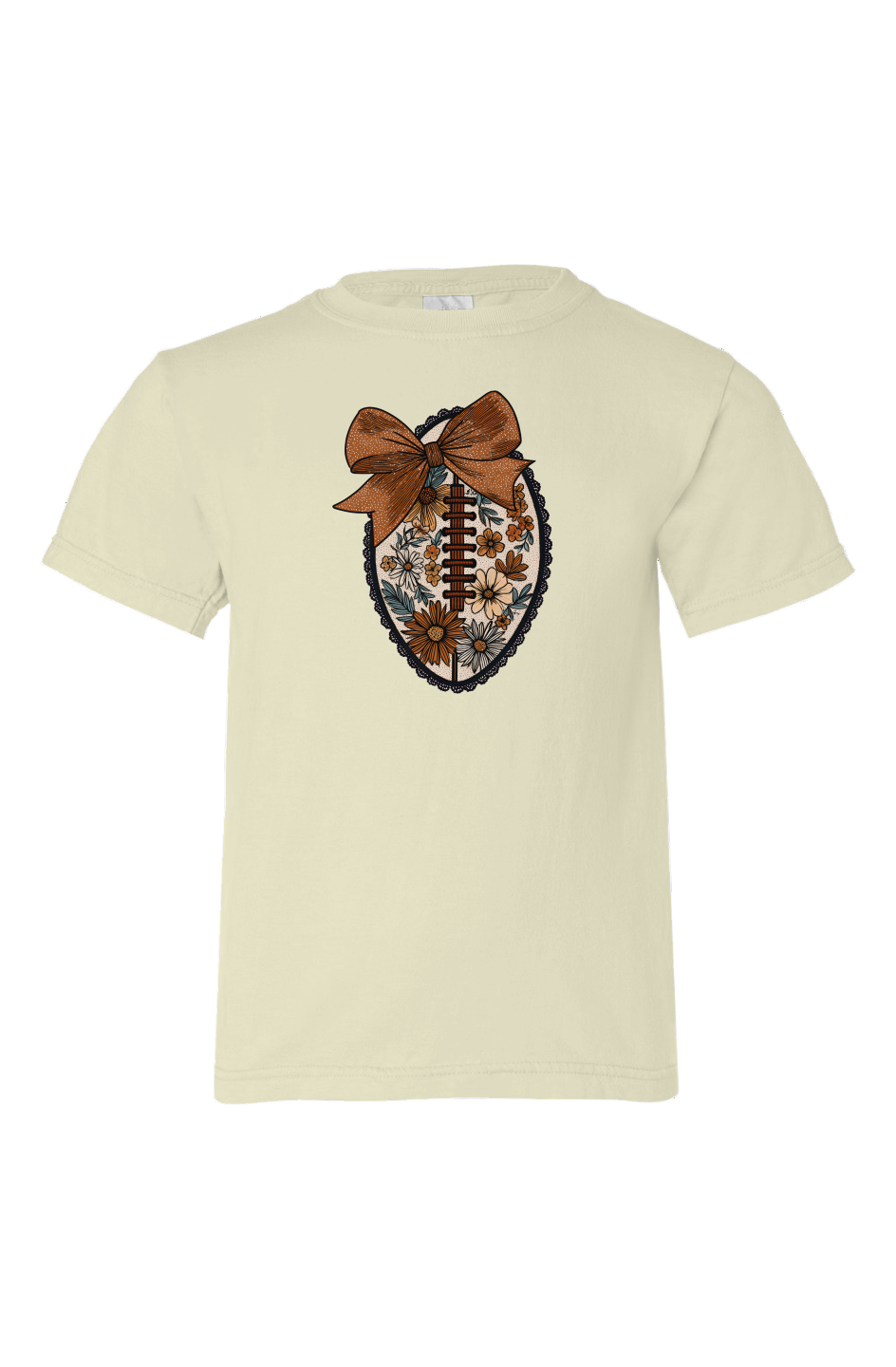 Football Floral Kids 100 Organic Cotton Tee