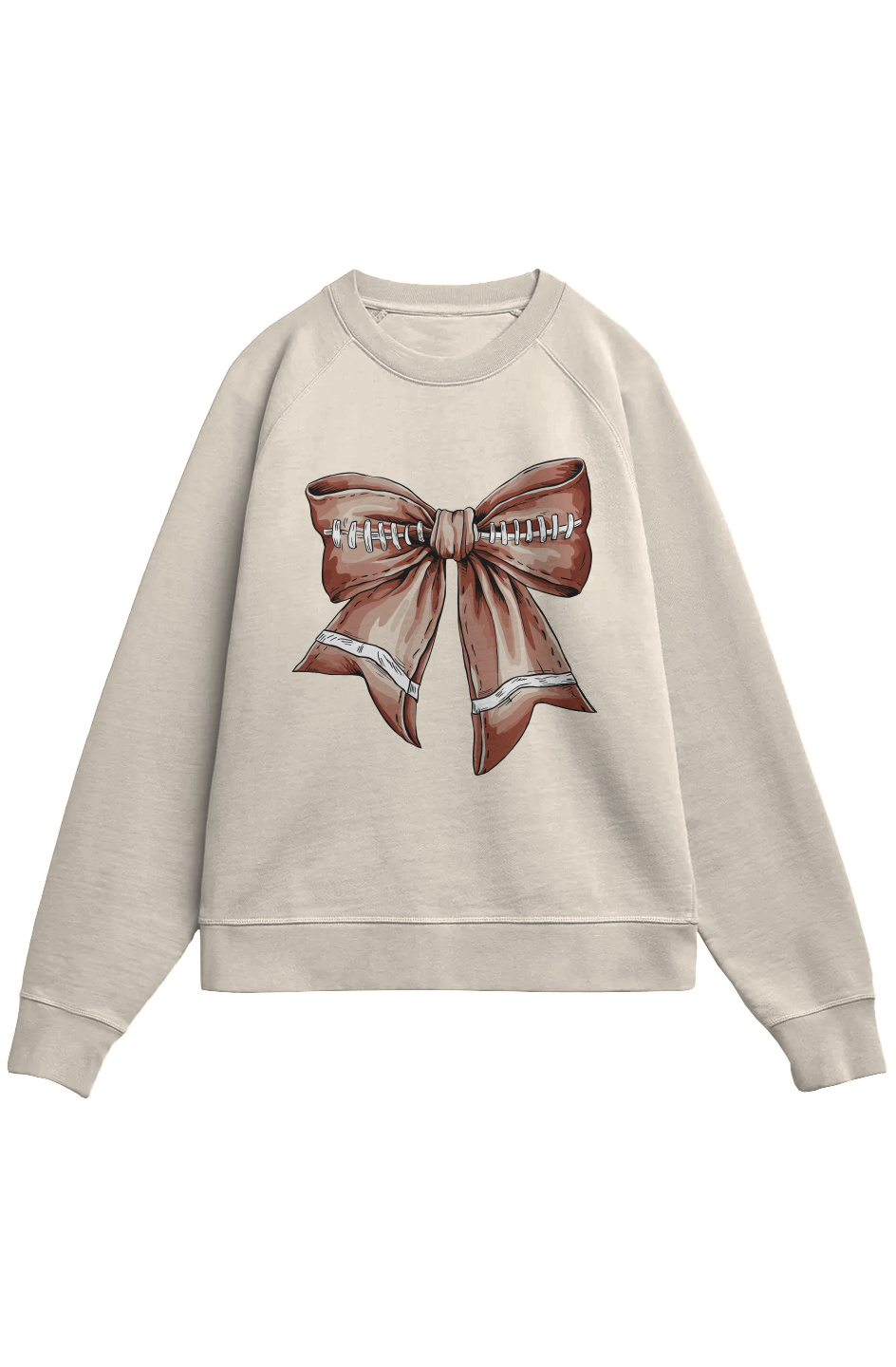 Bow Football 100 Organic Cotton Sweatshirt